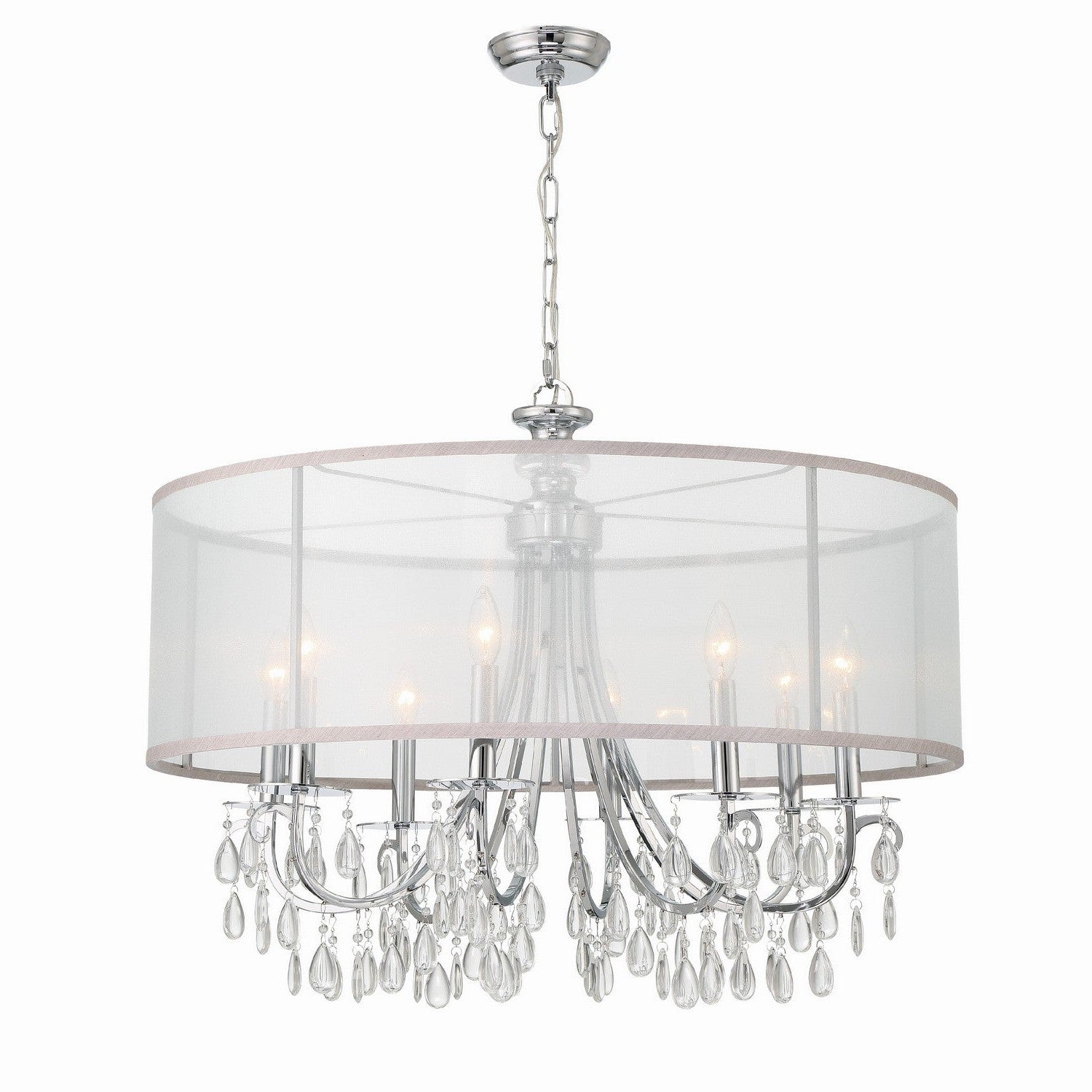 Crystorama - 5628-CH - Eight Light Chandelier - Hampton - Polished Chrome