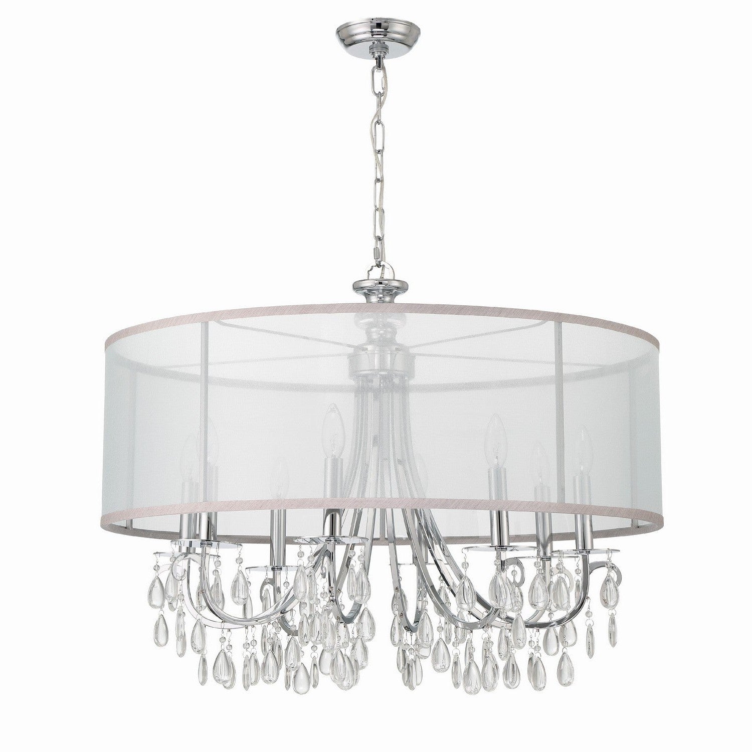 Crystorama - 5628-CH - Eight Light Chandelier - Hampton - Polished Chrome