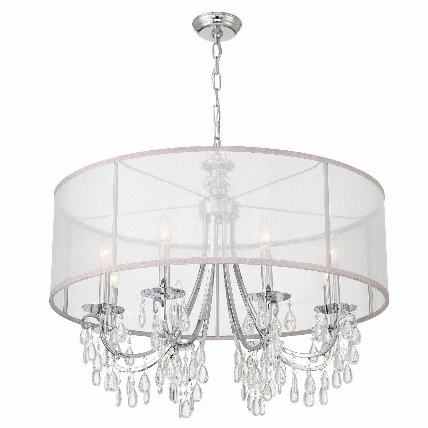 Crystorama - 5628-CH - Eight Light Chandelier - Hampton - Polished Chrome