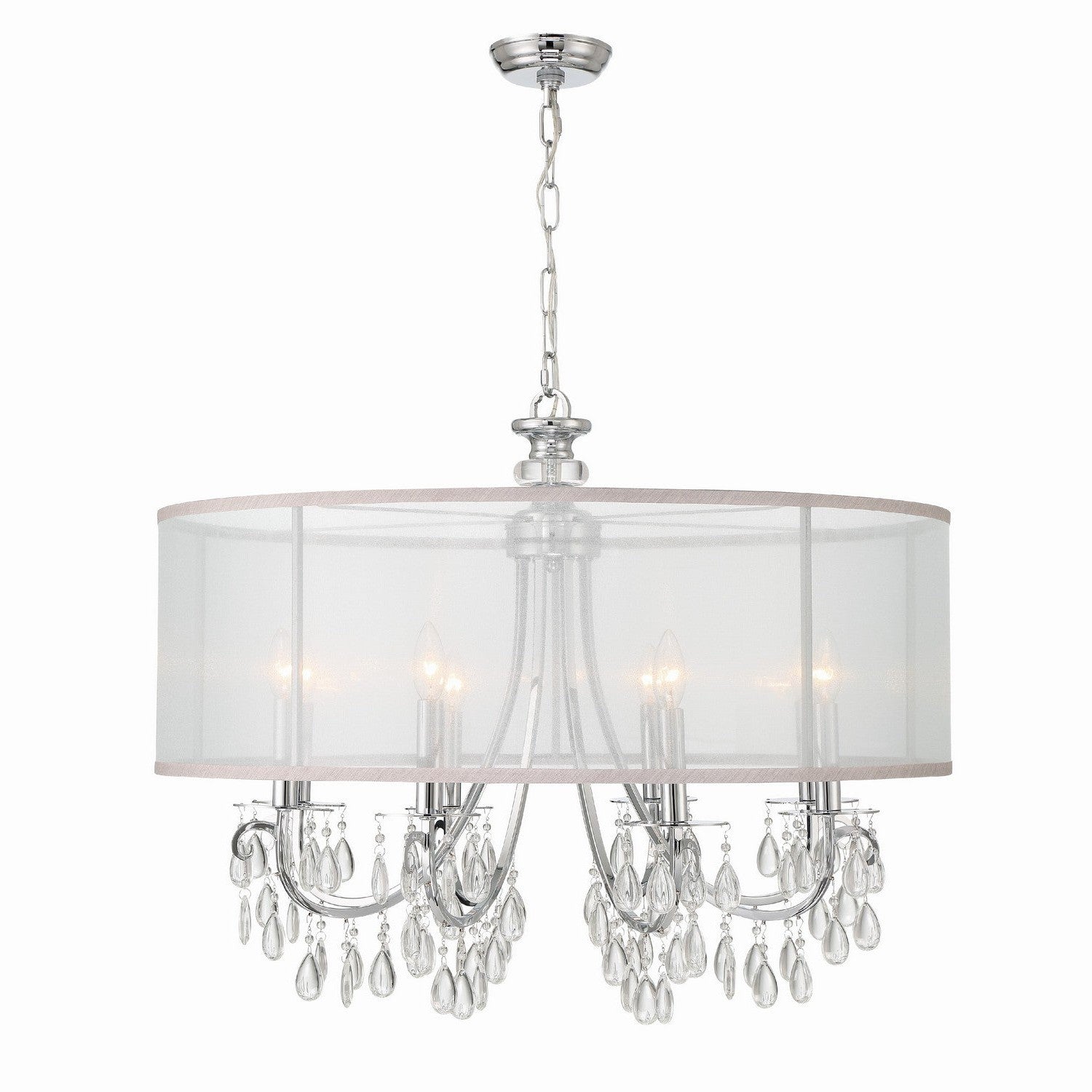 Crystorama - 5628-CH - Eight Light Chandelier - Hampton - Polished Chrome