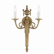 Crystorama - 662-MB - Two Light Wall Sconce - Cast Brass Wall Mount - Matte Brass