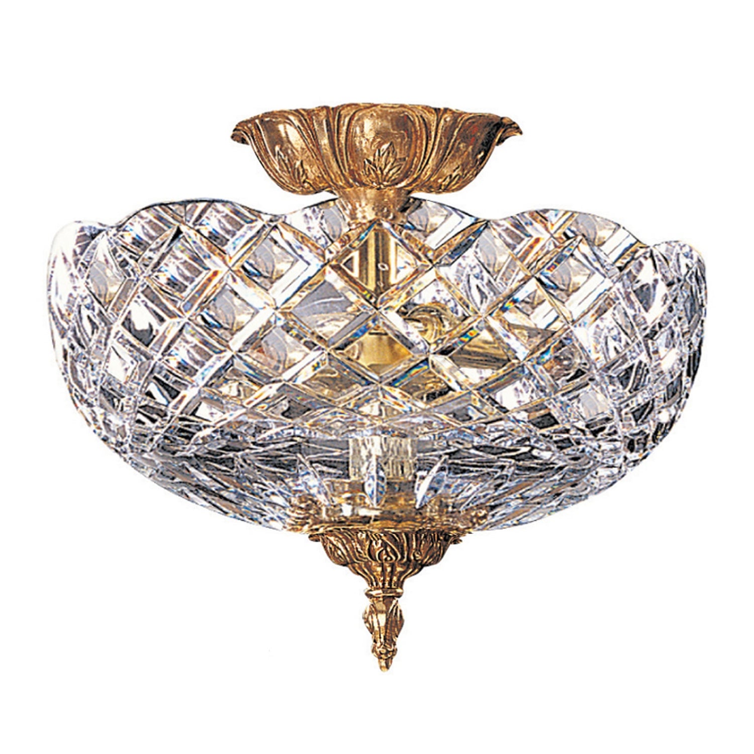 Crystorama - 67-CT-OB - Two Light Semi Flush Mount - Milton - Olde Brass