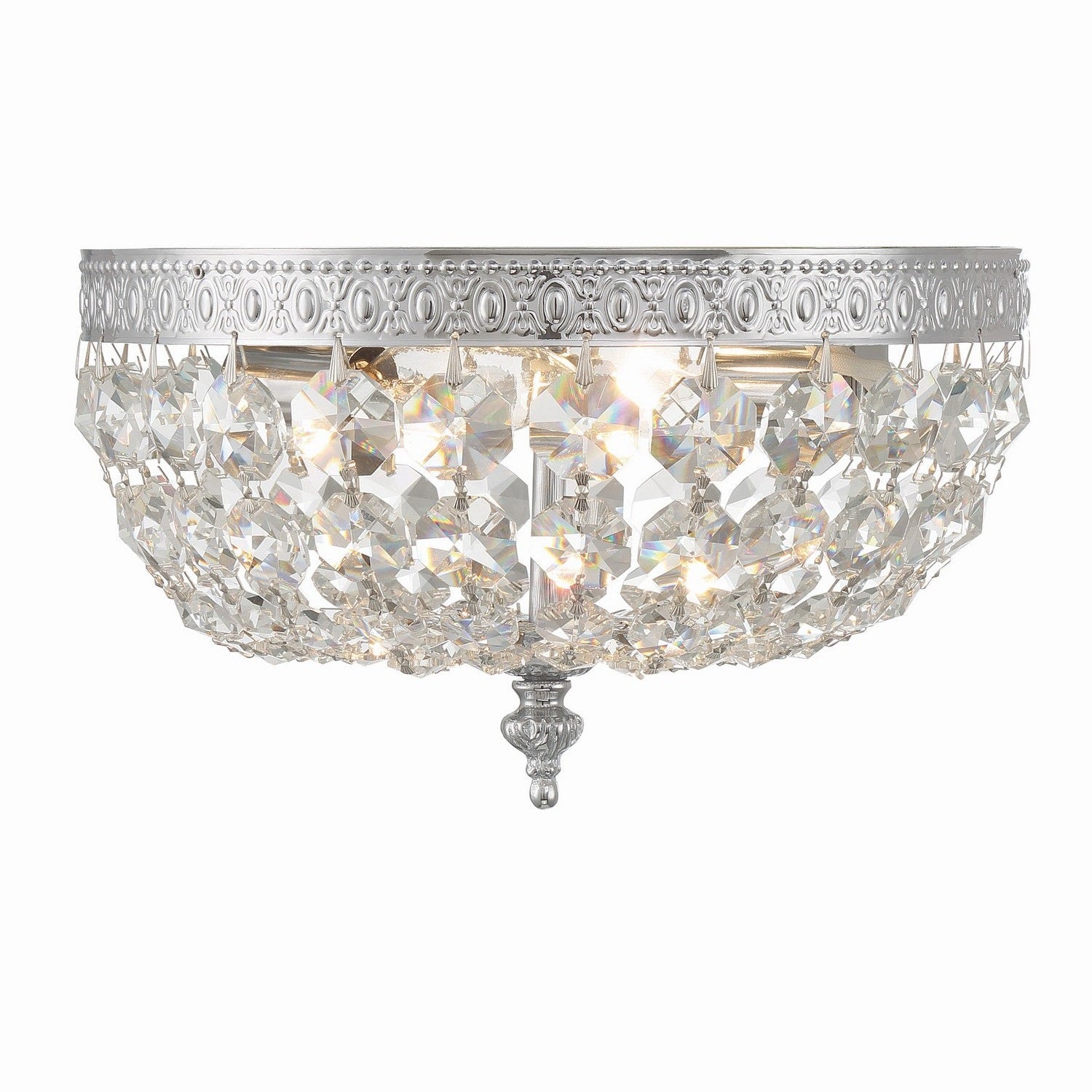 Crystorama - 710-CH-CL-MWP - Two Light Flush Mount - Ceiling Mount - Polished Chrome