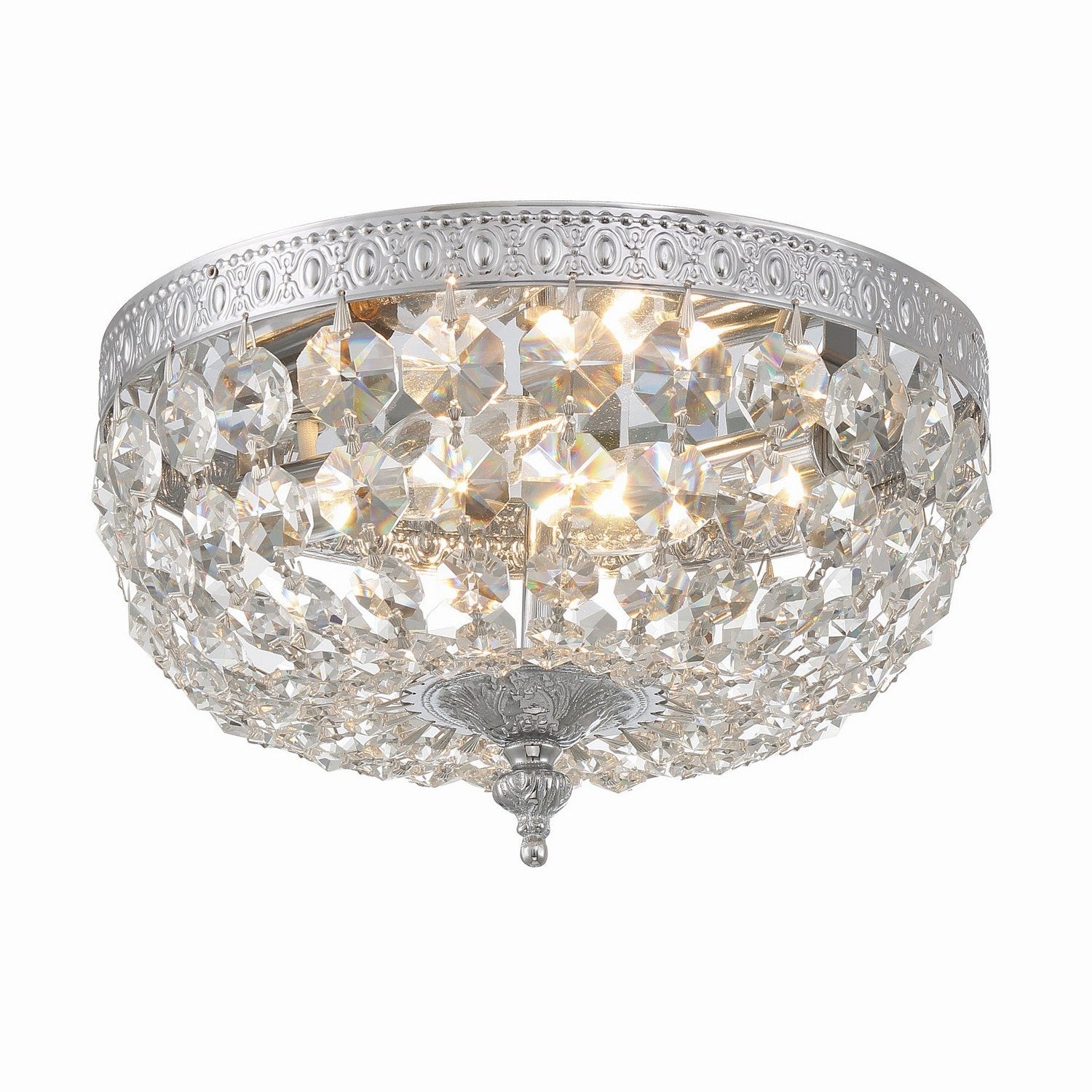 Crystorama - 710-CH-CL-MWP - Two Light Flush Mount - Ceiling Mount - Polished Chrome