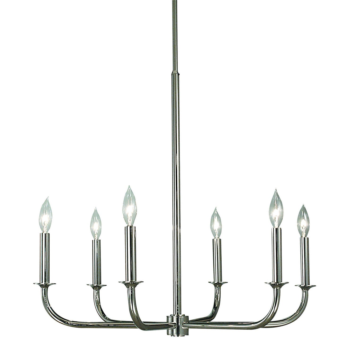 Framburg - 1055 PS - Six Light Chandelier - Moderne - Polished Silver