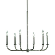 Framburg - 1055 PS - Six Light Chandelier - Moderne - Polished Silver