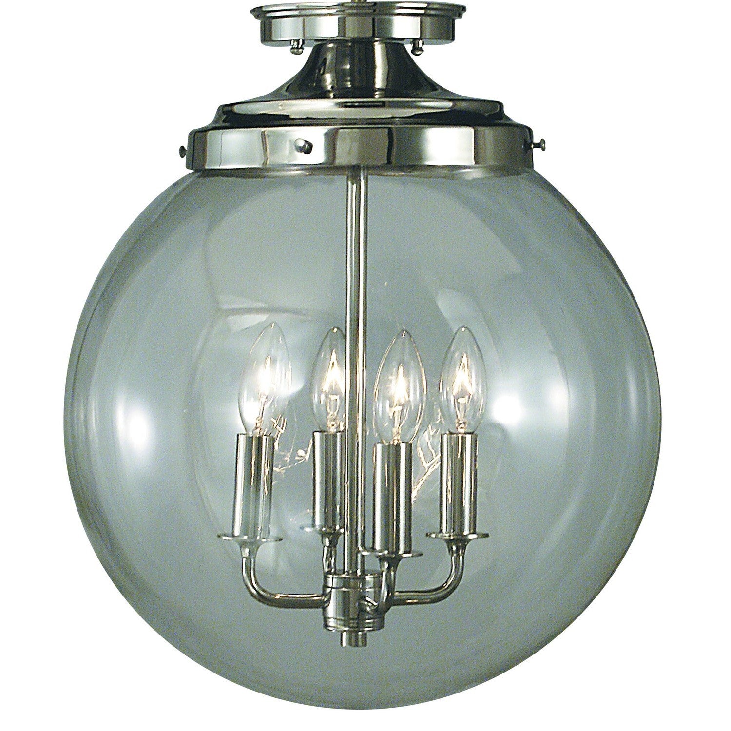 Framburg - 1058 PS - Four Light Flush / Semi-Flush Mount - Moderne - Polished Silver
