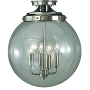 Framburg - 1058 PS - Four Light Flush / Semi-Flush Mount - Moderne - Polished Silver