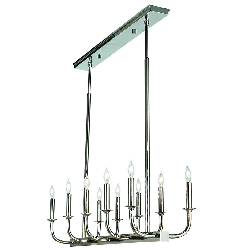 Framburg - 1059 PS - Ten Light Chandelier - Moderne - Polished Silver
