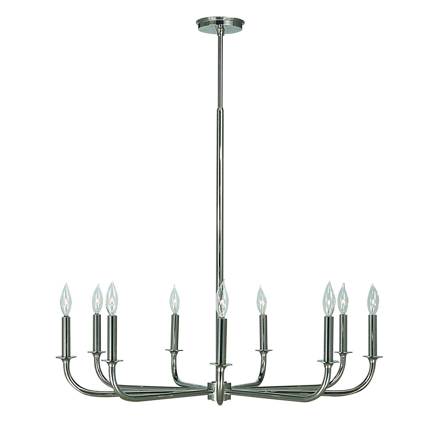 Framburg - 1060 PS - Nine Light Chandelier - Moderne - Polished Silver