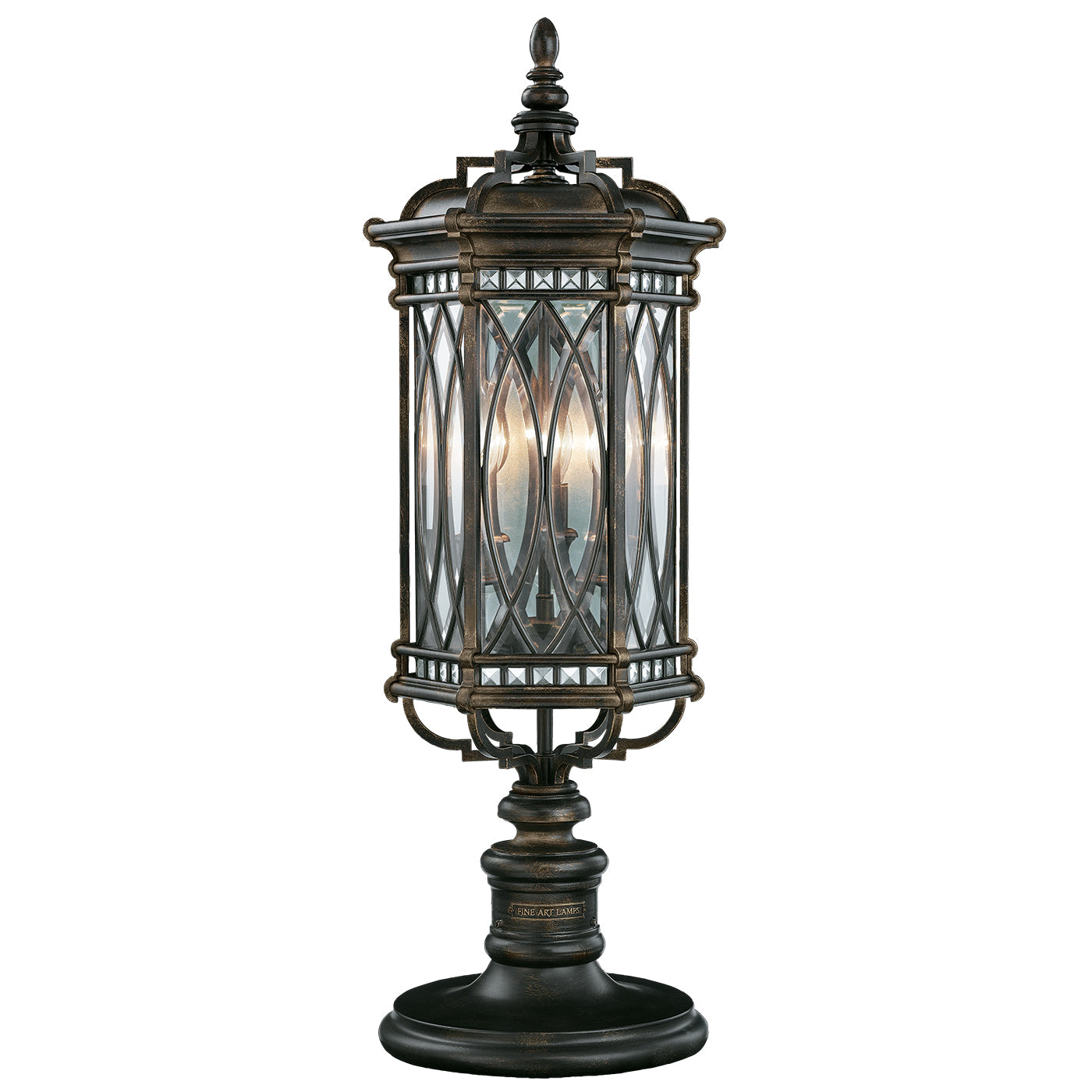 Fine Art Handcrafted Lighting - 611283ST - Three Light Outdoor Pier/Post Mount - Warwickshire - Black