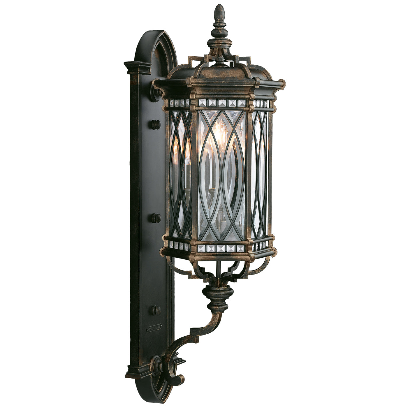 Fine Art Handcrafted Lighting - 612281ST - Three Light Outdoor Wall Mount - Warwickshire - Black