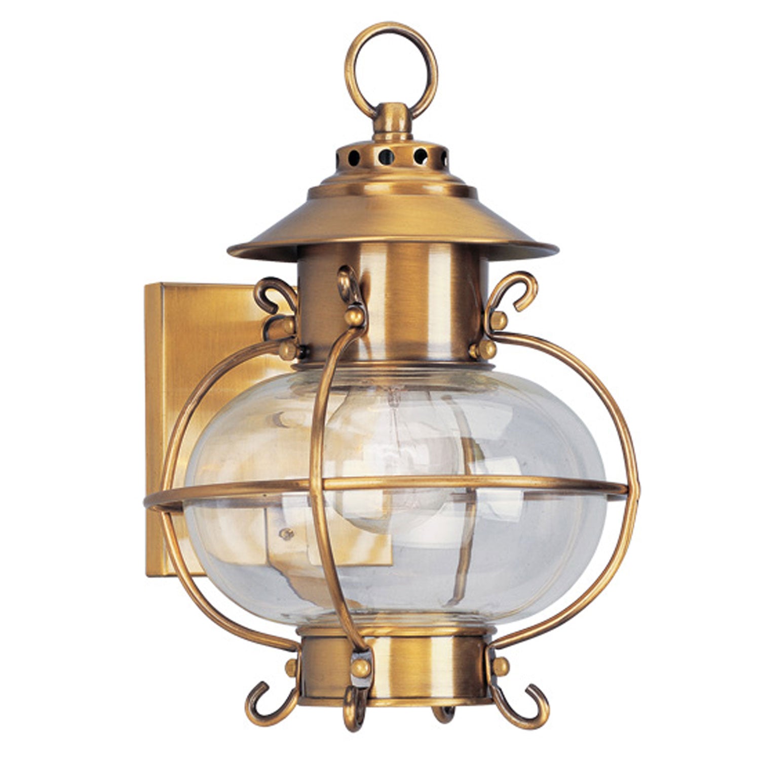 Livex Lighting - 2221-22 - One Light Outdoor Wall Lantern - Harbor - Flemish Brass