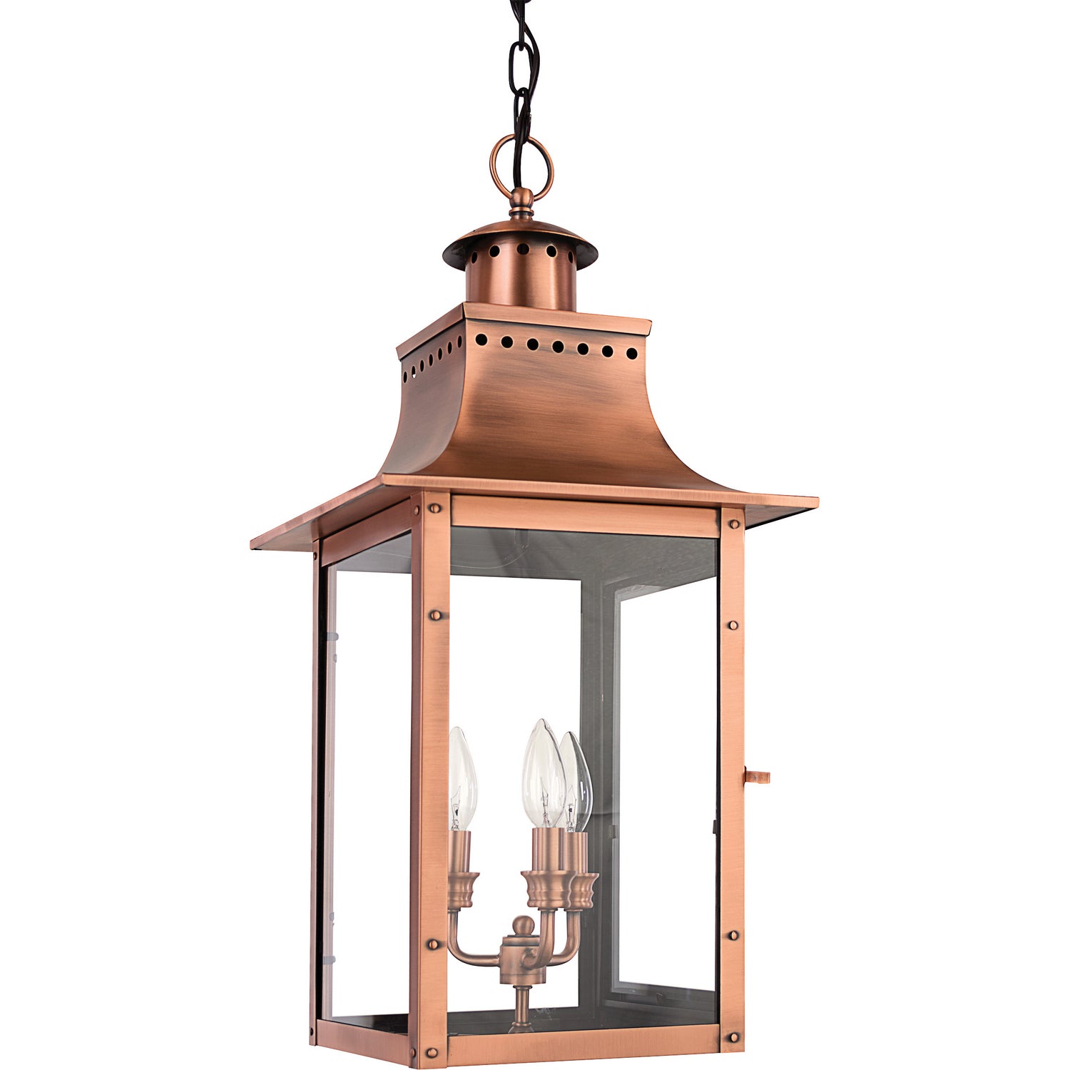 Quoizel - CM1912AC - Three Light Outdoor Hanging Lantern - Chalmers - Aged Copper