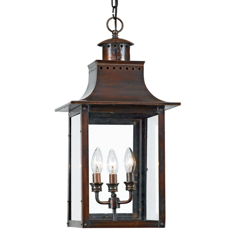 Quoizel - CM1912AC - Three Light Outdoor Hanging Lantern - Chalmers - Aged Copper