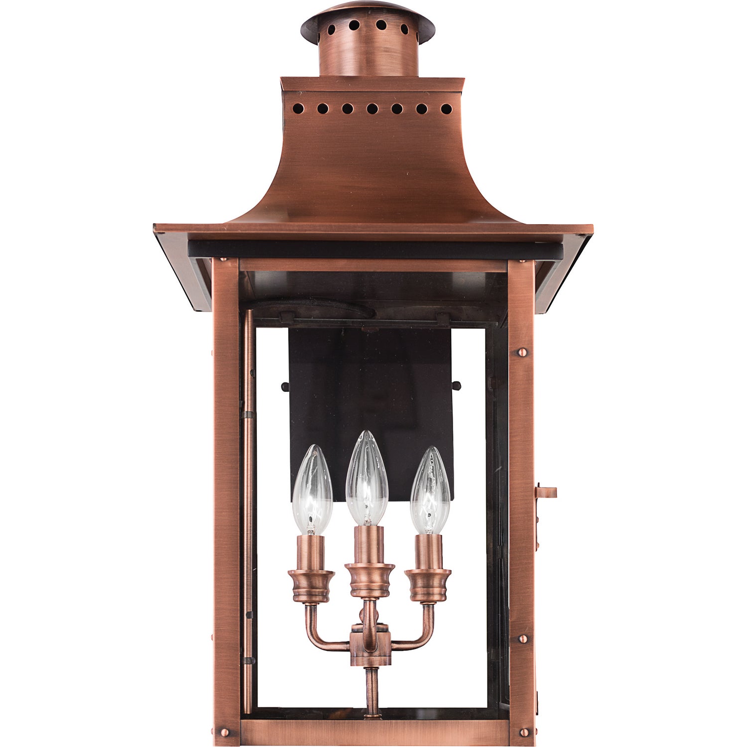 Quoizel - CM8412AC - Three Light Outdoor Wall Lantern - Chalmers - Aged Copper