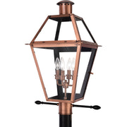 Quoizel - RO9014AC - Four Light Outdoor Post Mount - Rue De Royal - Aged Copper