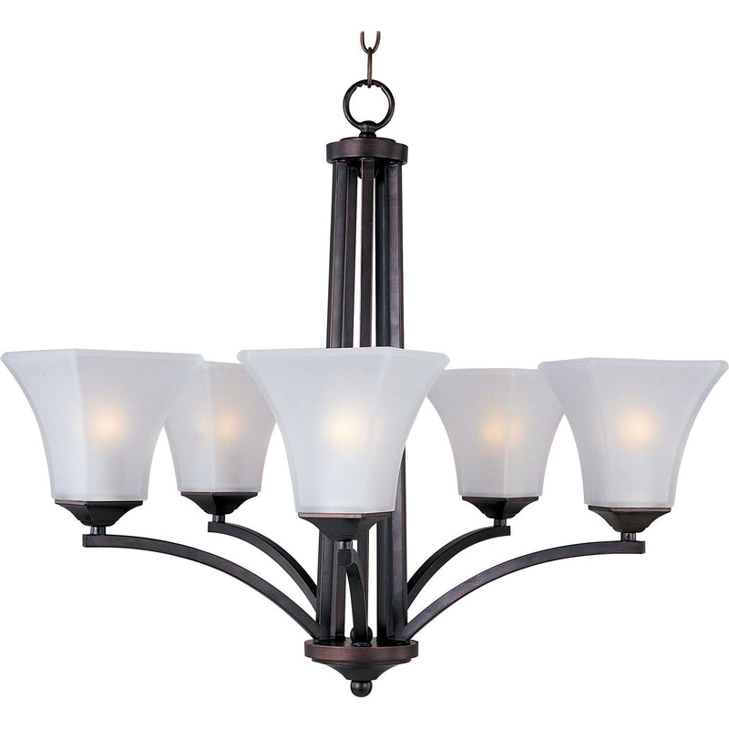Maxim - 20095FTOI - Five Light Chandelier - Aurora - Oil Rubbed Bronze