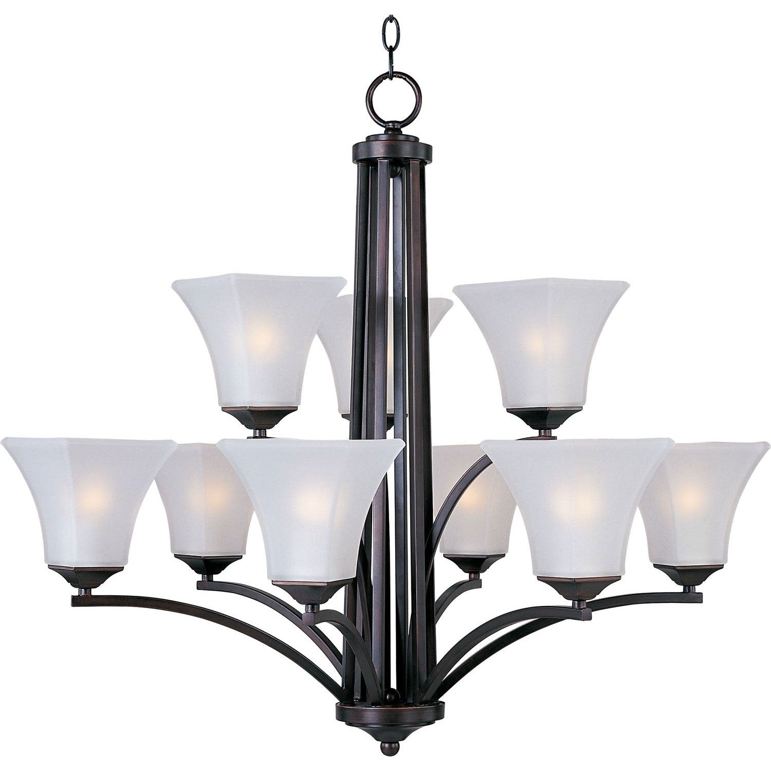 Maxim - 20096FTOI - Nine Light Chandelier - Aurora - Oil Rubbed Bronze
