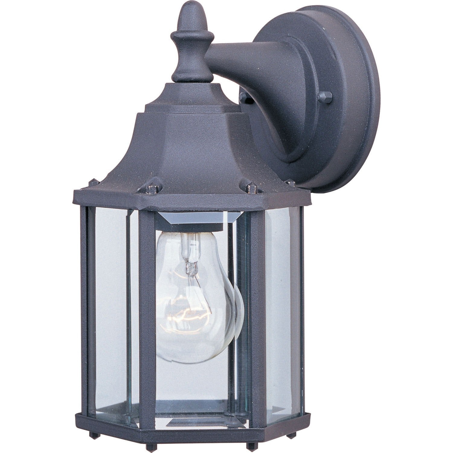 Maxim - 1026BK - One Light Outdoor Wall Lantern - Builder Cast - Black