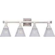 Maxim - 11079FTSN - Four Light Bath Vanity - Brentwood - Satin Nickel