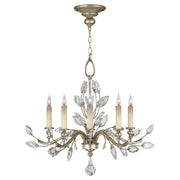 Fine Art Handcrafted Lighting - 753040ST - Five Light Chandelier - Crystal Laurel - Silver