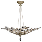 Fine Art Handcrafted Lighting - 753740ST - Six Light Pendant - Crystal Laurel - Silver