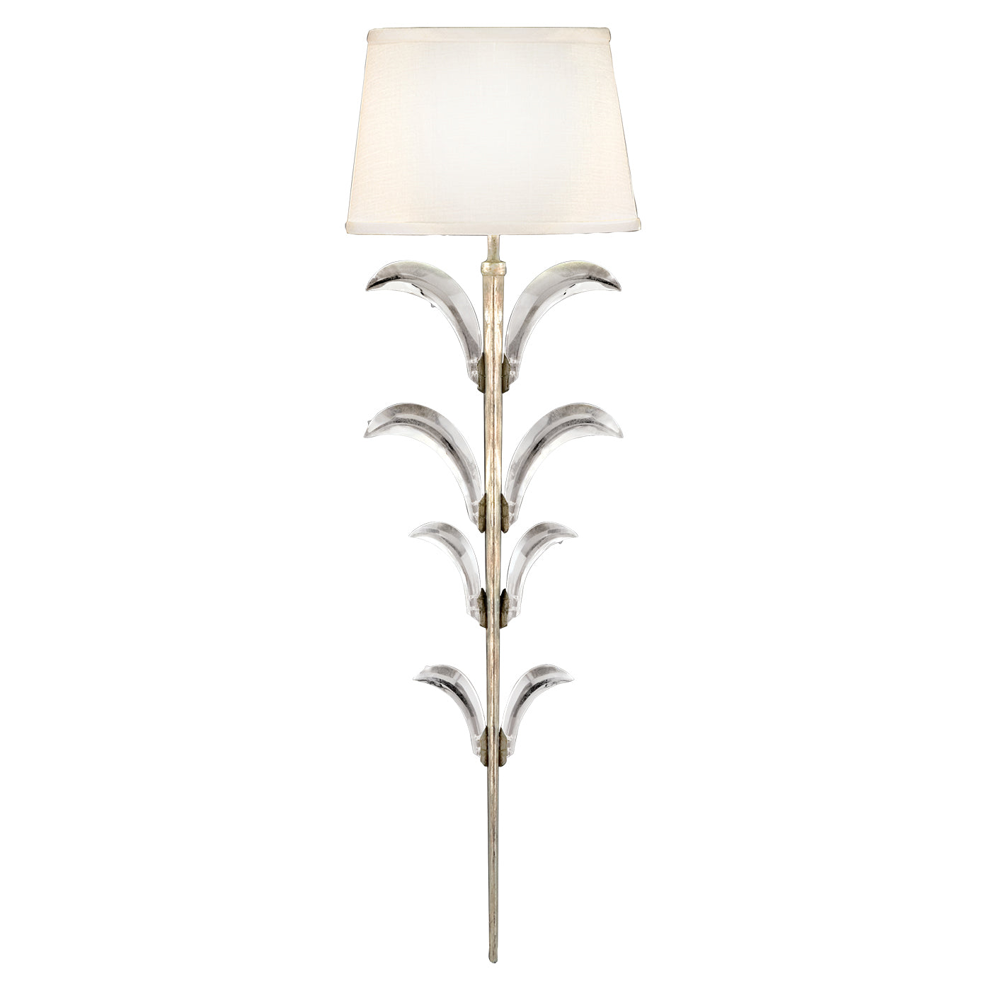 Fine Art Handcrafted Lighting - 738450ST - One Light Wall Sconce - Beveled Arcs - Silver