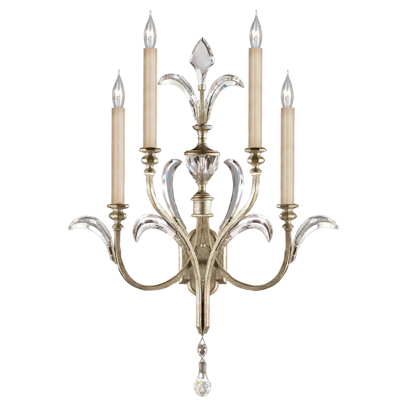 Fine Art Handcrafted Lighting - 738650ST - Four Light Wall Sconce - Beveled Arcs - Silver