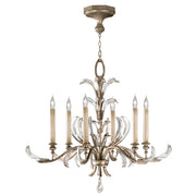 Fine Art Handcrafted Lighting - 739140ST - Six Light Chandelier - Beveled Arcs - Silver