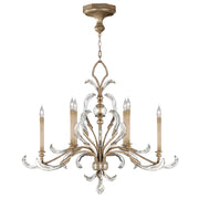 Fine Art Handcrafted Lighting - 739240ST - Six Light Chandelier - Beveled Arcs - Silver