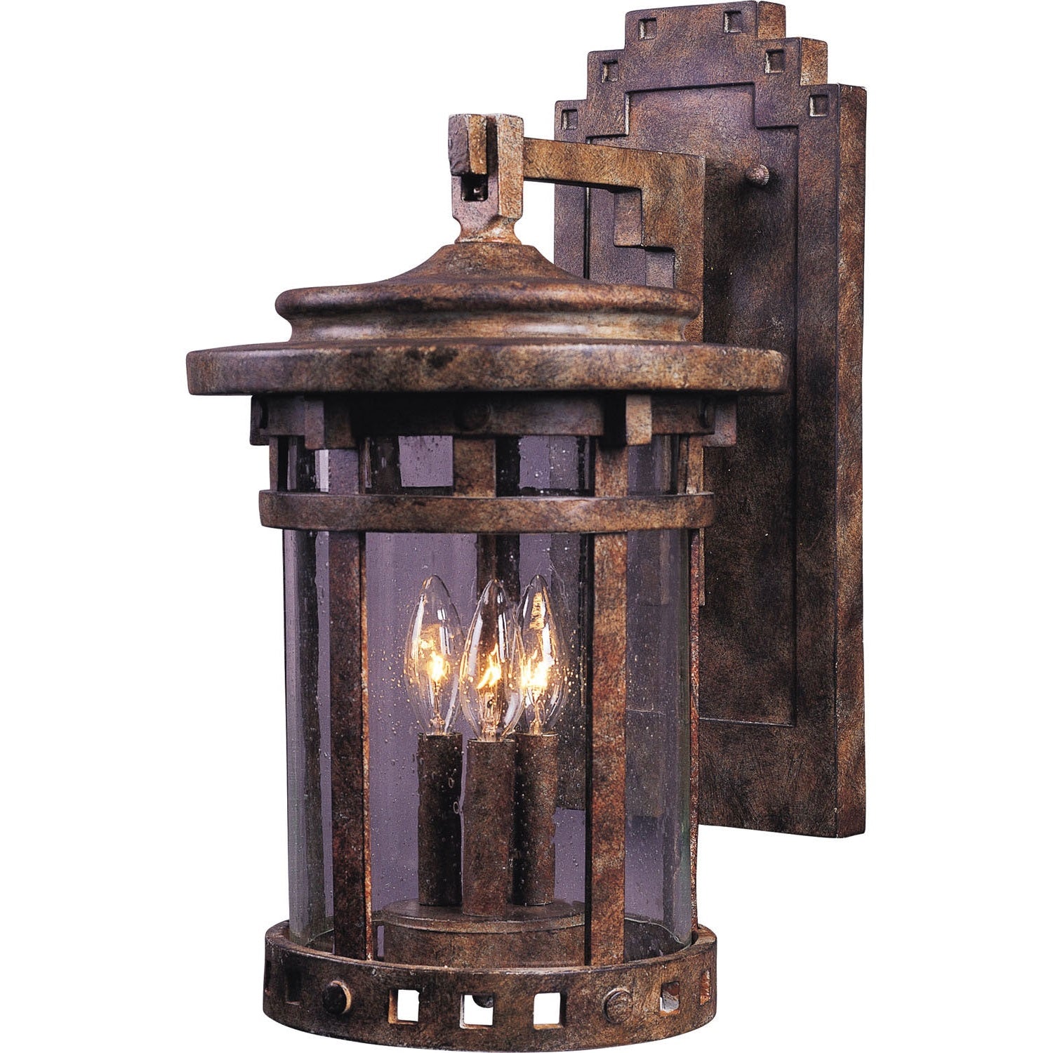 Maxim - 40035CDSE - Three Light Outdoor Wall Lantern - Santa Barbara VX - Sienna