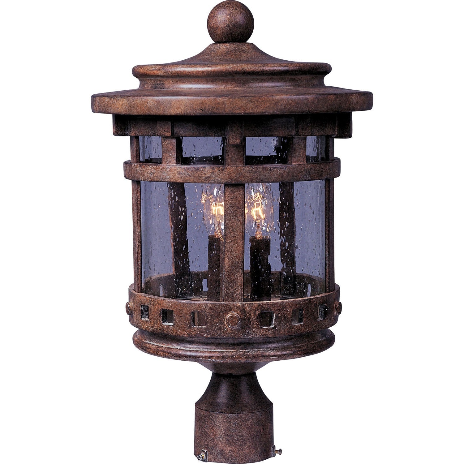 Maxim - 40036CDSE - Three Light Outdoor Pole/Post Lantern - Santa Barbara VX - Sienna