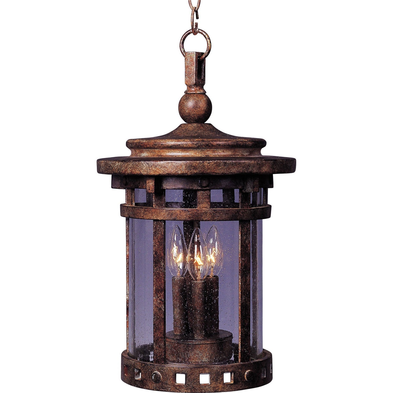 Maxim - 40039CDSE - Three Light Outdoor Hanging Lantern - Santa Barbara VX - Sienna