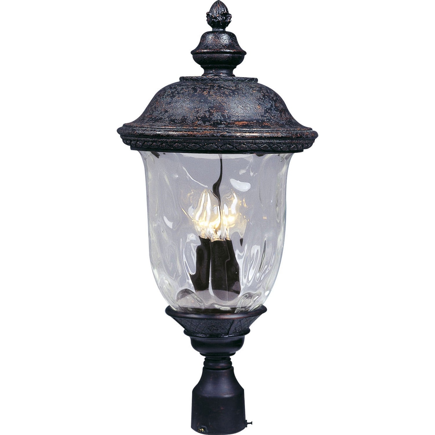 Maxim - 40420WGOB - Three Light Outdoor Pole/Post Lantern - Carriage House VX - Oriental Bronze