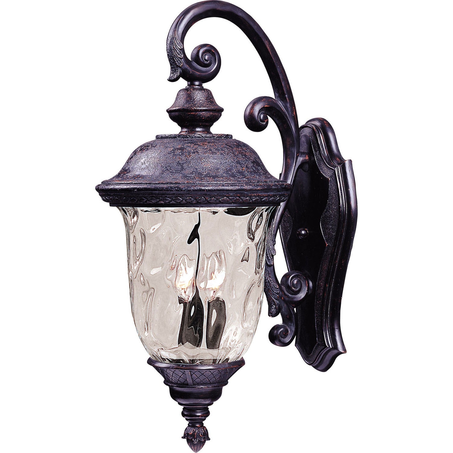 Maxim - 40496WGOB - Two Light Outdoor Wall Lantern - Carriage House VX - Oriental Bronze