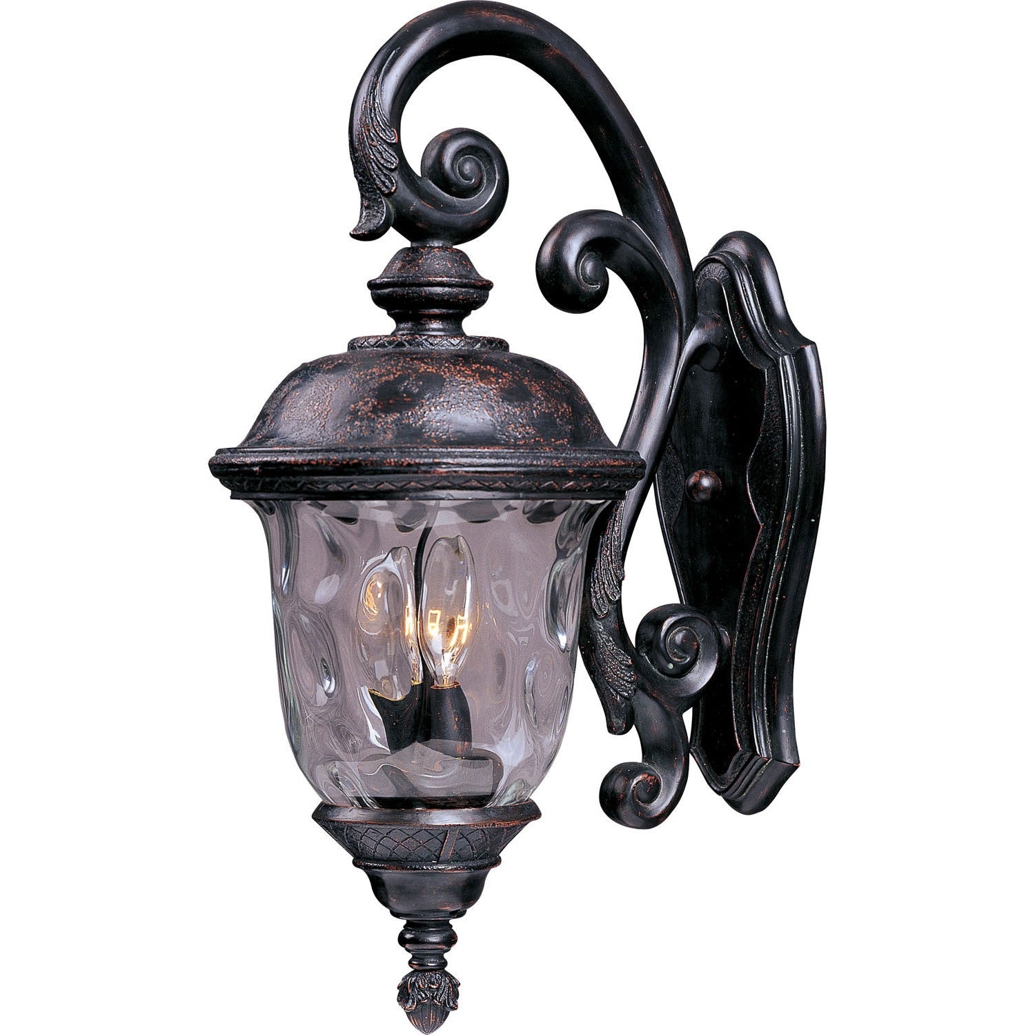 Maxim - 40497WGOB - Three Light Outdoor Wall Lantern - Carriage House VX - Oriental Bronze