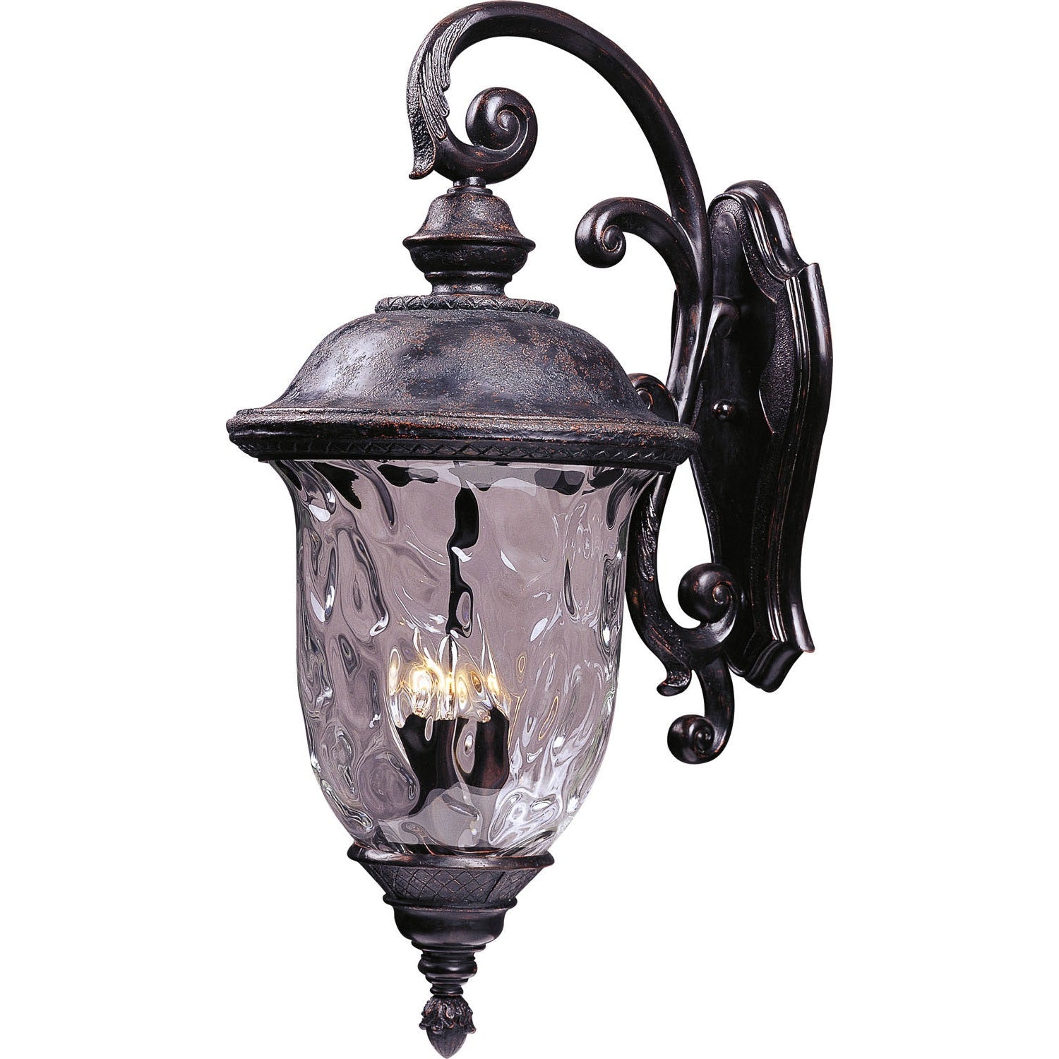 Maxim - 40498WGOB - Three Light Outdoor Wall Lantern - Carriage House VX - Oriental Bronze