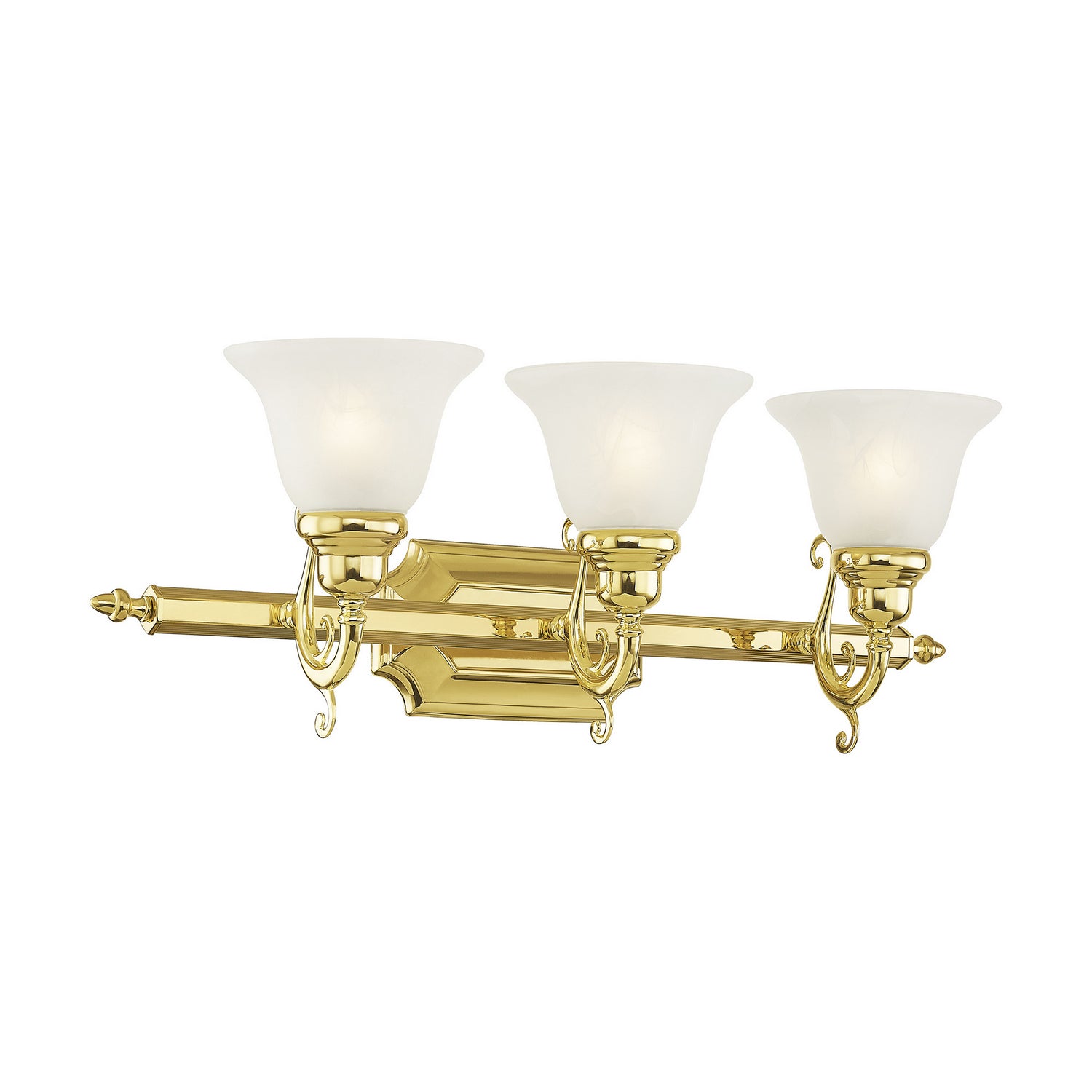 Livex Lighting - 1283-02 - Three Light Bath Vanity - French Regency - Polished Brass
