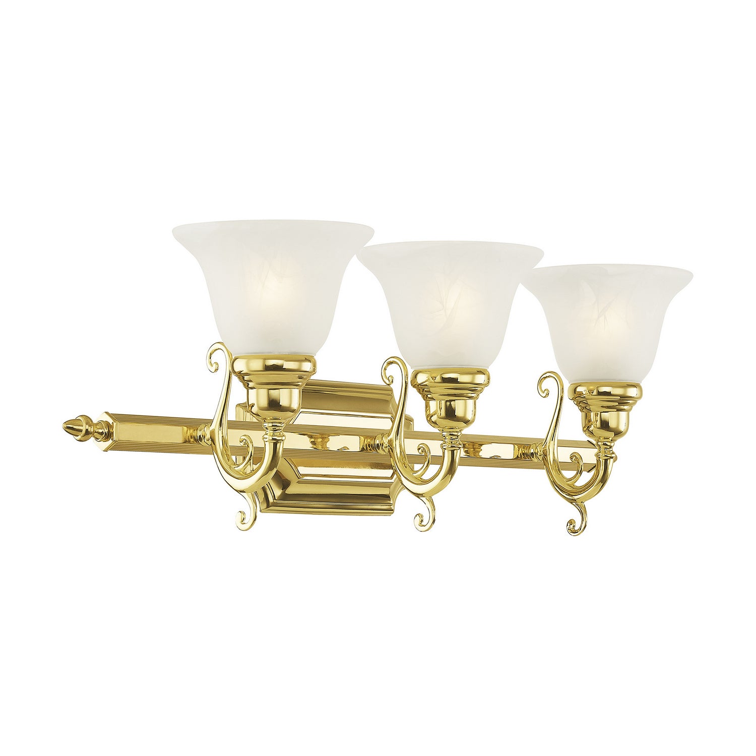 Livex Lighting - 1283-02 - Three Light Bath Vanity - French Regency - Polished Brass
