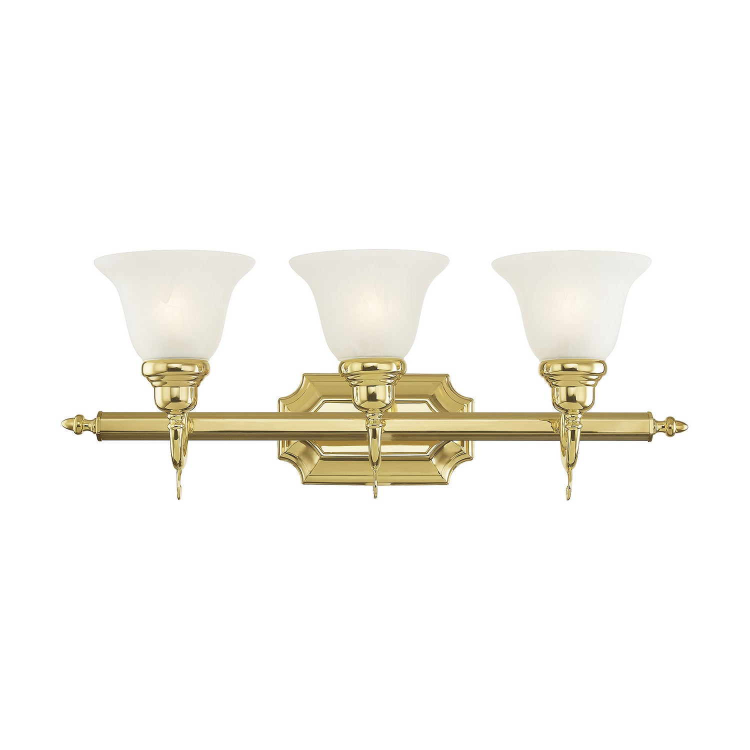 Livex Lighting - 1283-02 - Three Light Bath Vanity - French Regency - Polished Brass