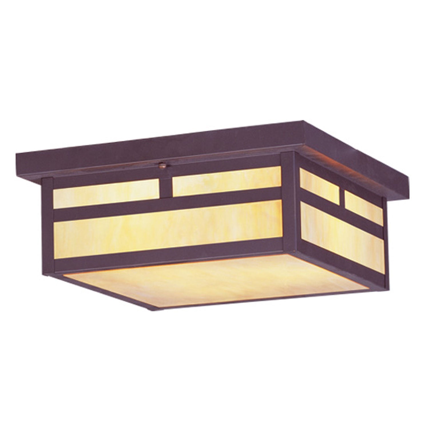 Livex Lighting - 2146-07 - Three Light Outdoor Ceiling Mount - Montclair Mission - Bronze