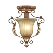 Livex Lighting - 8578-63 - One Light Ceiling Mount - Villa Verona - Hand Applied Verona Bronze w/ Aged Gold Leafs