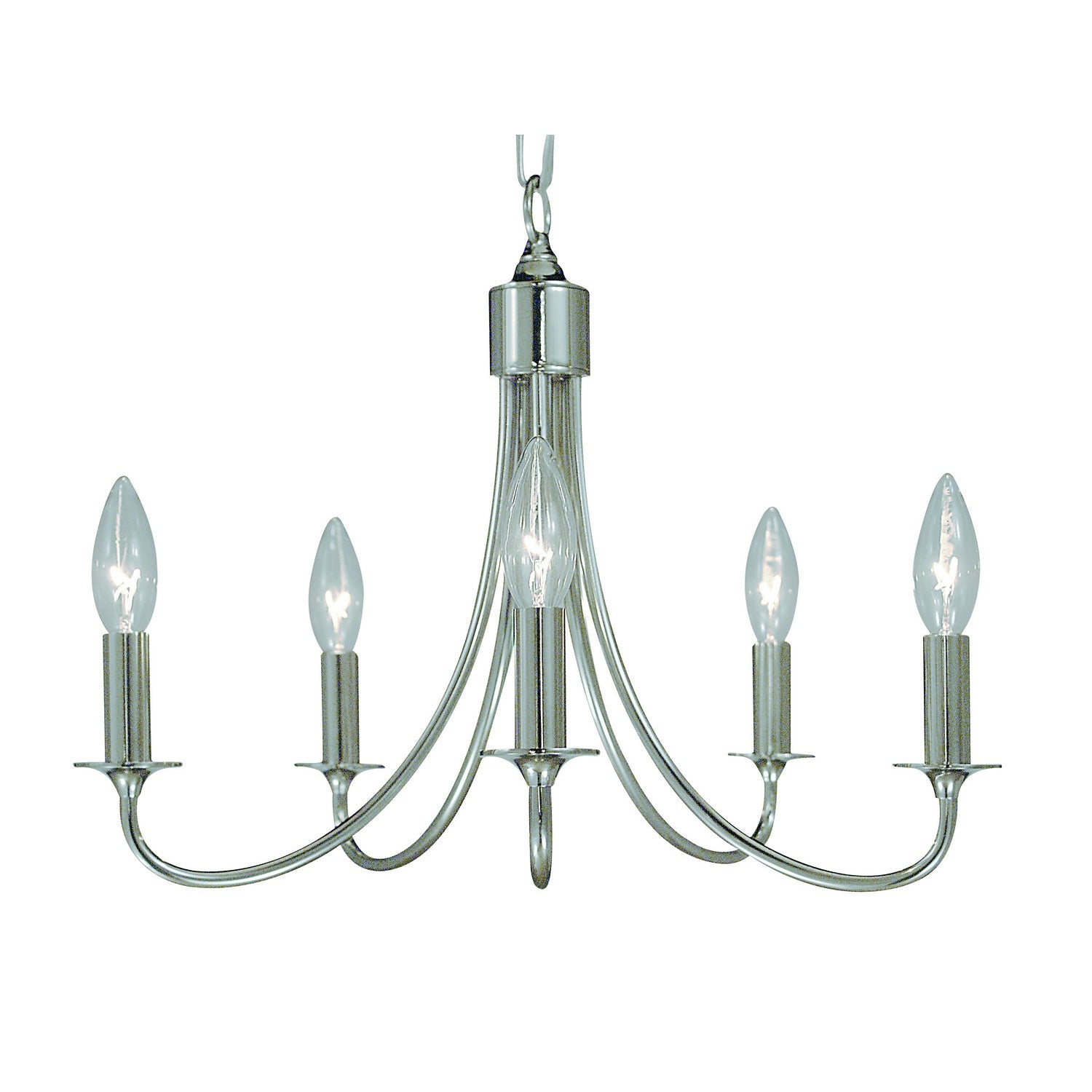 Framburg - 1004 PS - Five Light Chandelier - Maisonette - Polished Silver