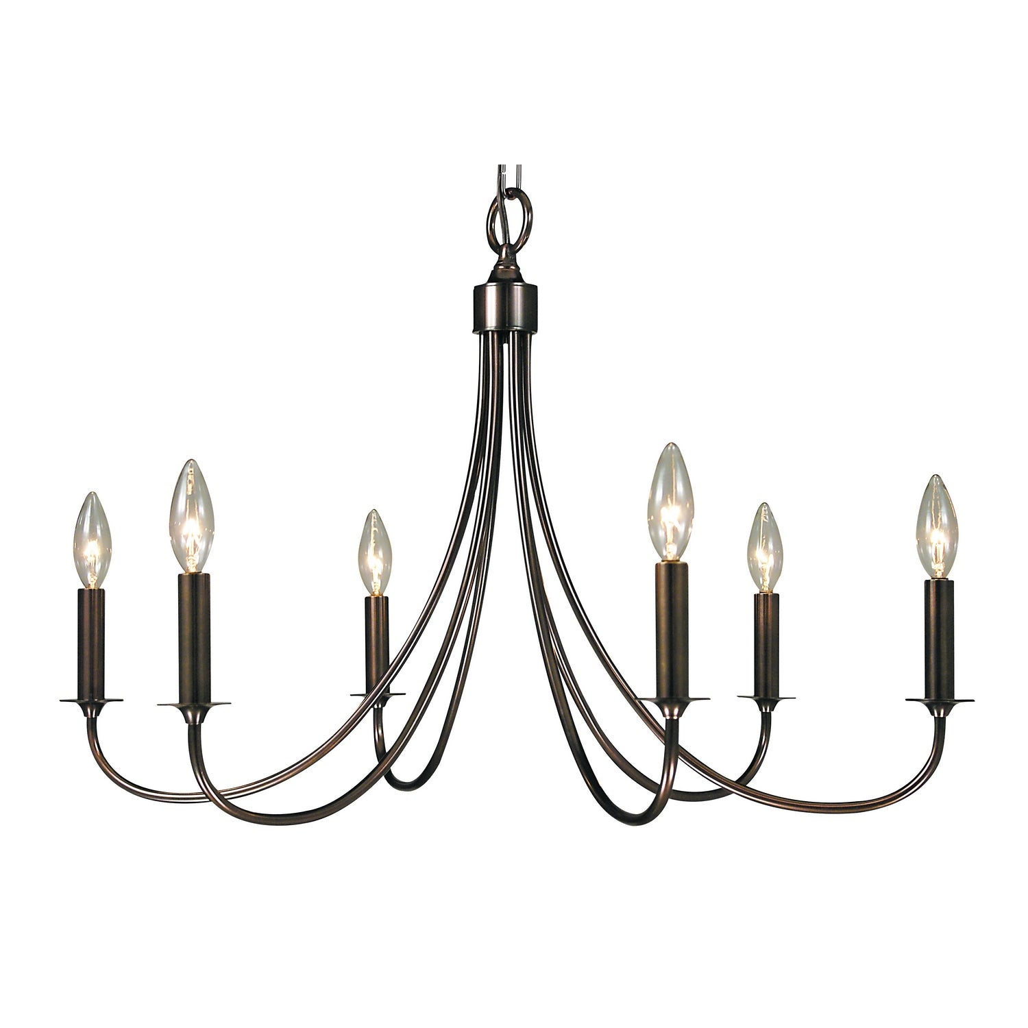 Framburg - 1006 RB - Six Light Chandelier - Maisonette - Roman Bronze