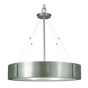Framburg - 5395 SP/PN - Four Light Chandelier - Oracle - Satin Pewter w/Polished Nickel