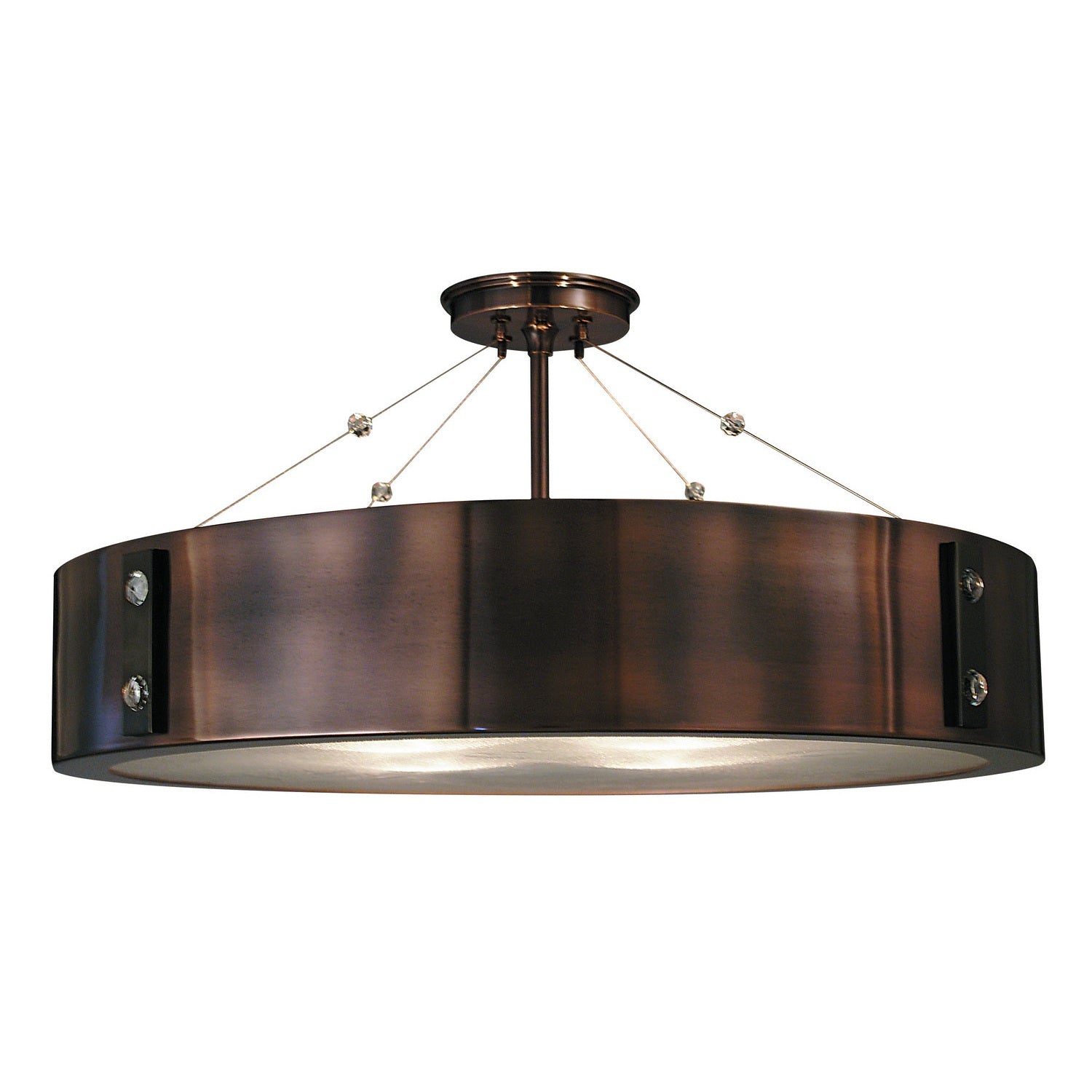 Framburg - 5394 RB/EB - Four Light Flush / Semi-Flush Mount - Oracle - Roman Bronze w/Ebony
