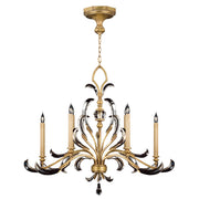 Fine Art Handcrafted Lighting - 760540ST - Six Light Chandelier - Beveled Arcs - Gold