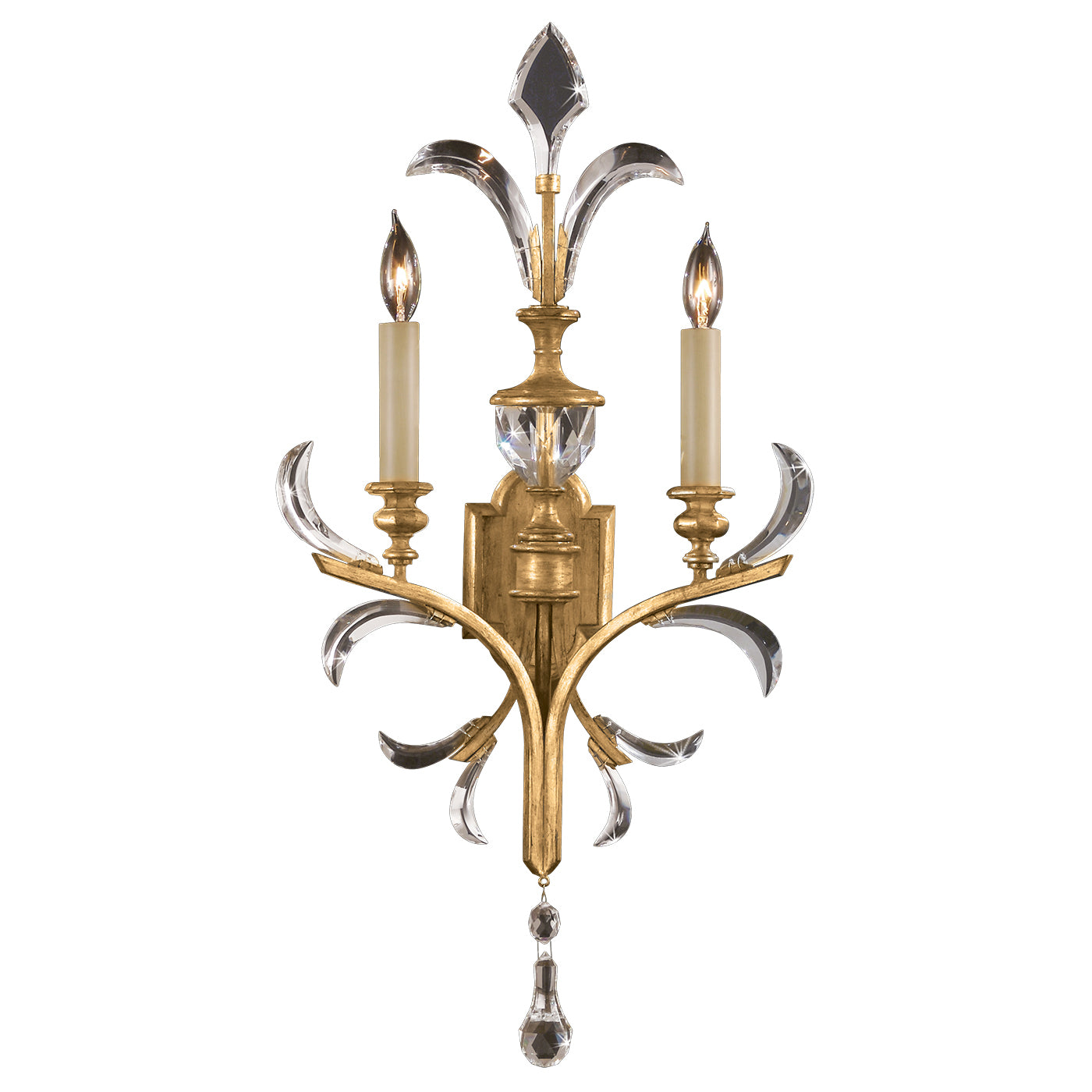 Fine Art Handcrafted Lighting - 760750ST - Two Light Wall Sconce - Beveled Arcs - Gold
