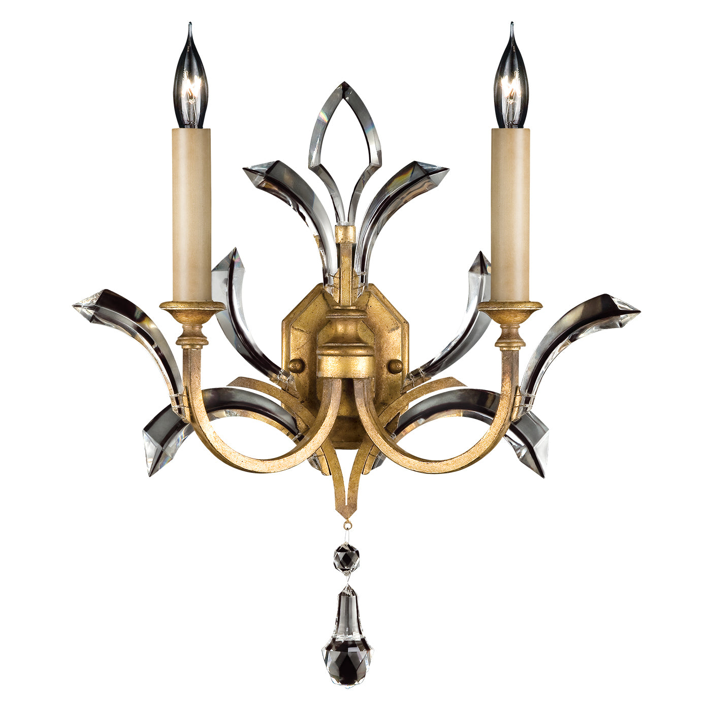 Fine Art Handcrafted Lighting - 761350ST - Two Light Wall Sconce - Beveled Arcs - Gold